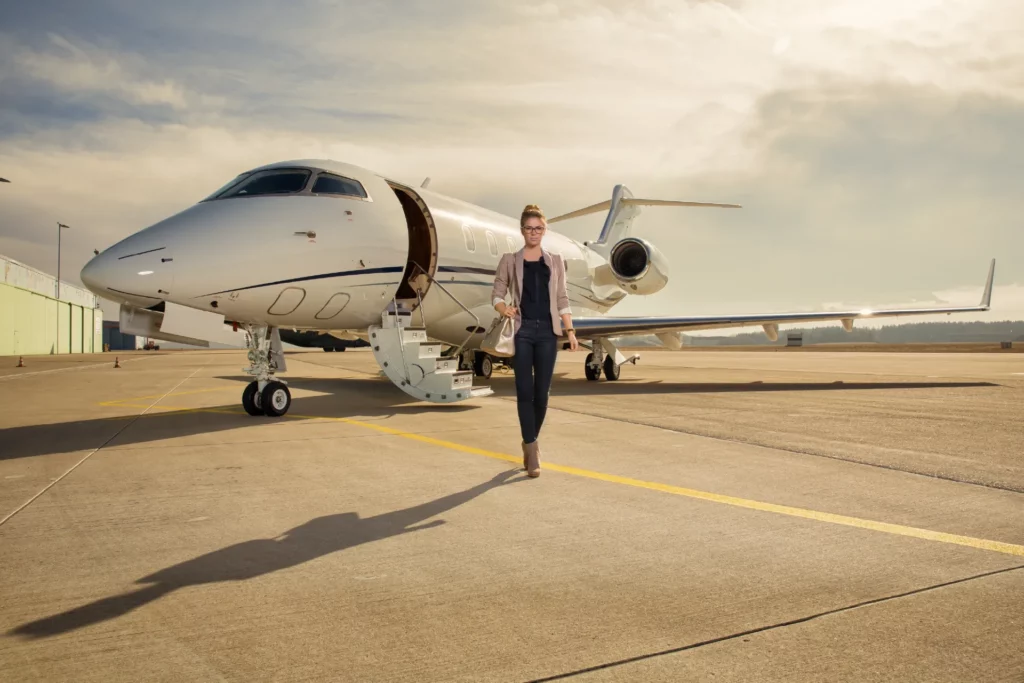 Woman exiting private plan after booking with acx travel.