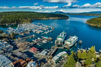 San jaun islands harbor city in washington.